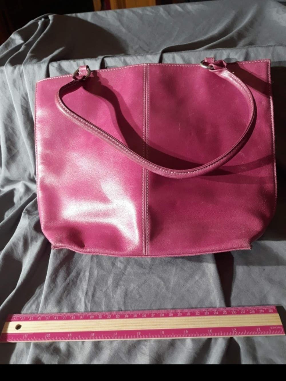Wilsons Leather Fuchsia Leather Tote
